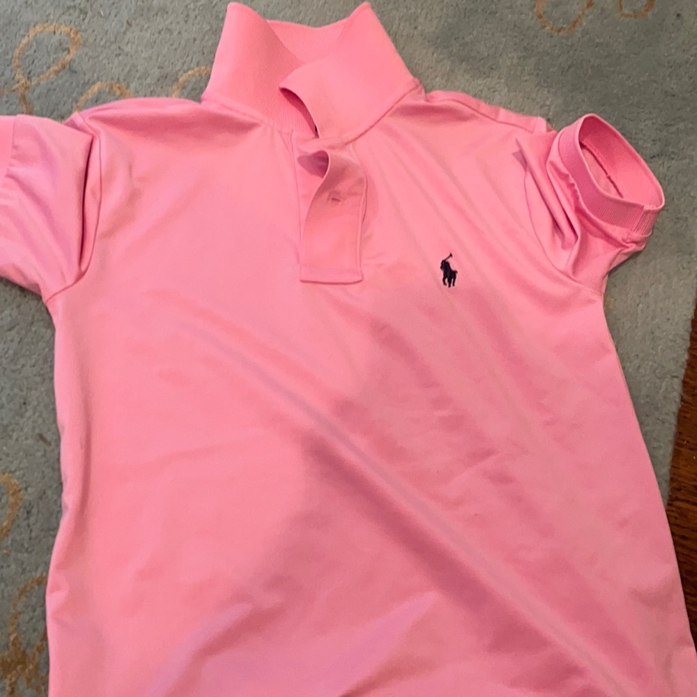 Boys small (8) pink polo shirt